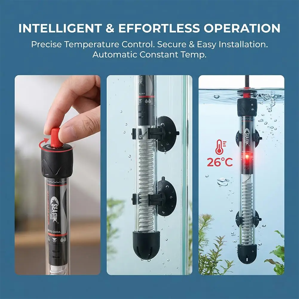 Marine Aquarium Nano - Verstelbare Aquariumverwarmer 25W-300W Automatische constante temperatuur