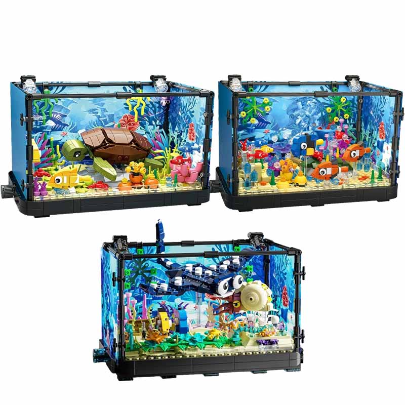 Marine Aquarium & Regional Centre - Aquarium bouwsteenset met licht, aquarium, zeeschildpad,