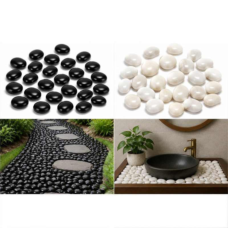 Wit & Zwart Gepolijste Riviers - Aquarium Marine Stone recensie en prijs
